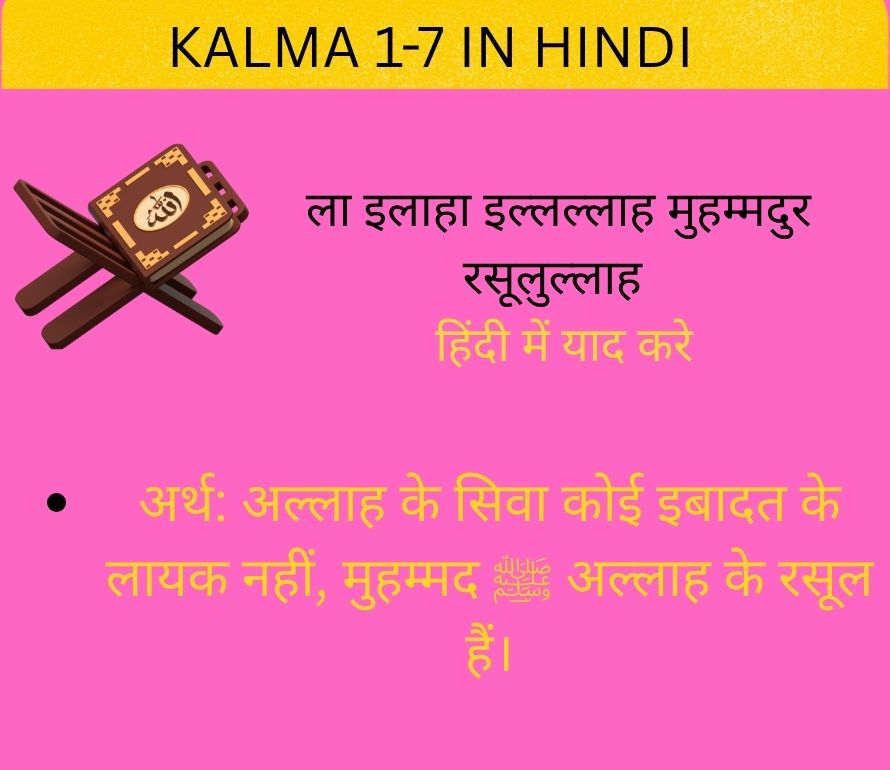 Kalma in Hindi with Meaning – 6 Kalme | कलमा इन हिंदी अर्थ सहित 